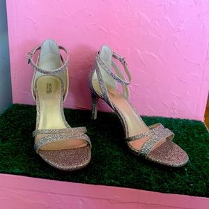 Unworn Michael Kors- Kimberly Glitter Mesh heels